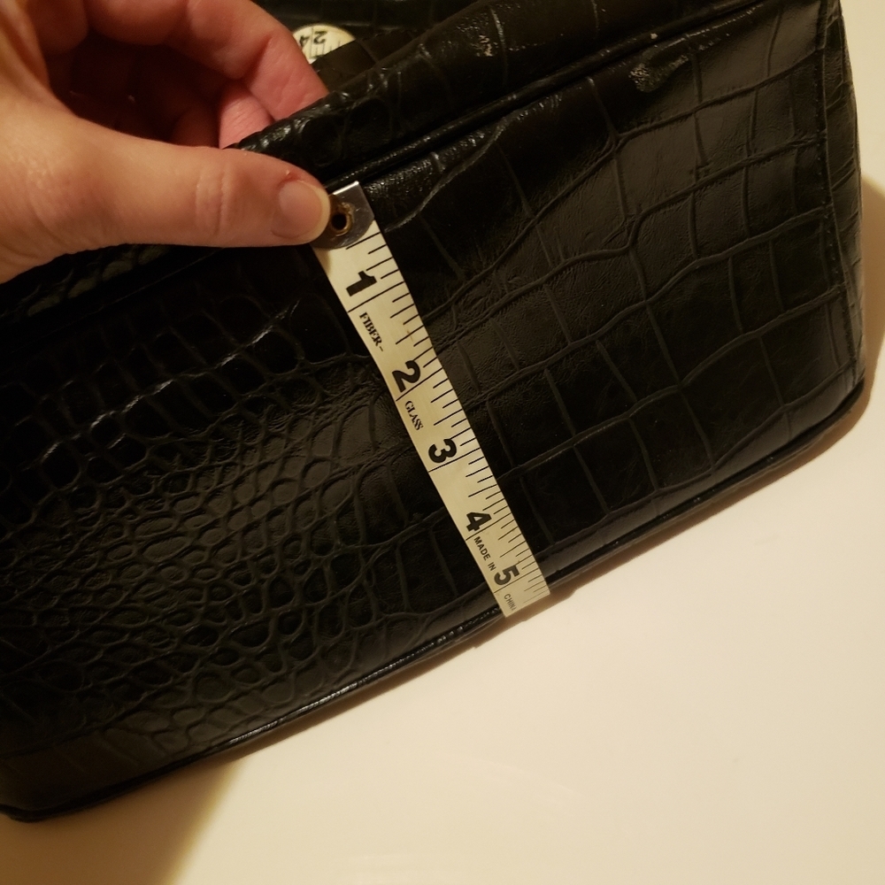 Claiborne Black Embossed Women's Bag - Picture 11 of 11